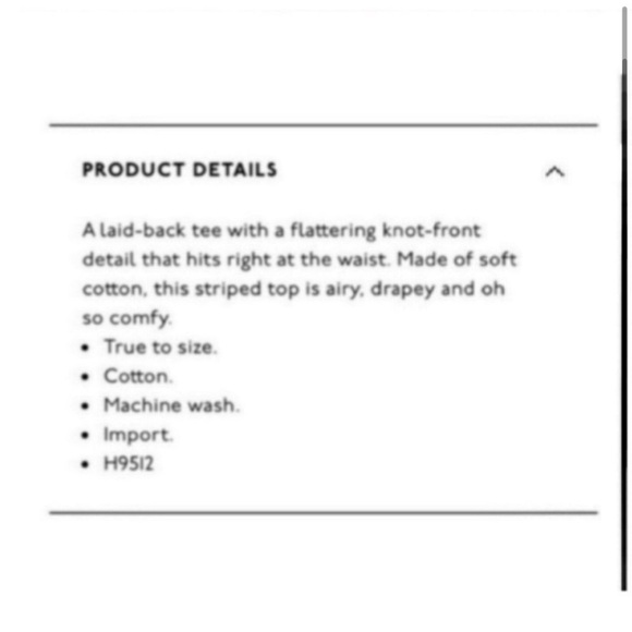 NWT MADEWELL STRIPED KNOT FRONT TEE - Picture 5 of 16